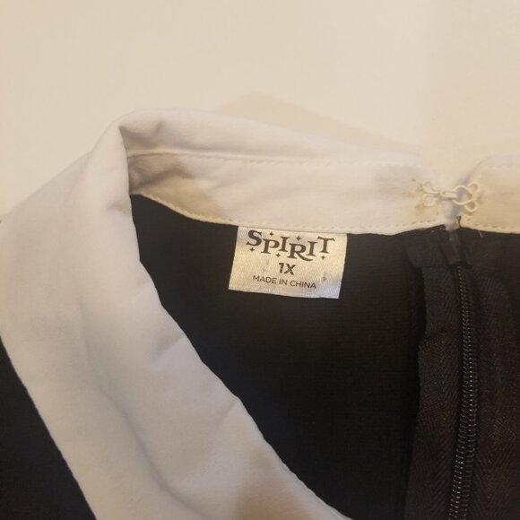 NWT Spirit Halloween Black White Collared Dress Wednesday Addams 1X - Picture 5 of 8